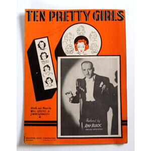 Ten Pretty Girls Words and Music by Will Grosz & Jimmy Kennedy 1937 Sheet Music